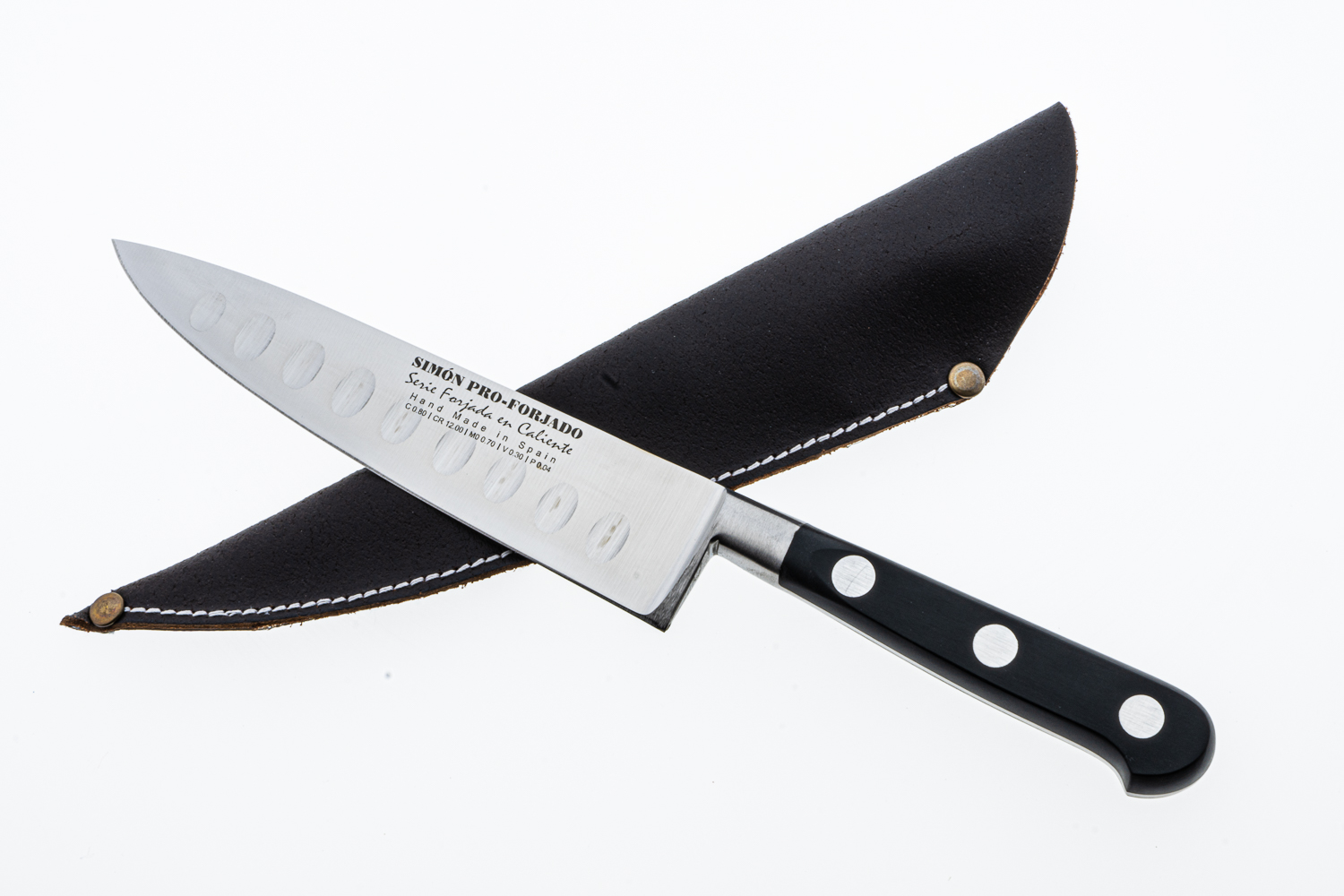 Cuchillo Pan con sierra Simón PRO Forjado con funda