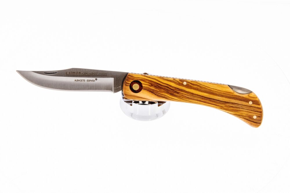 Simón Bowie Olive Medium Pocket Knife