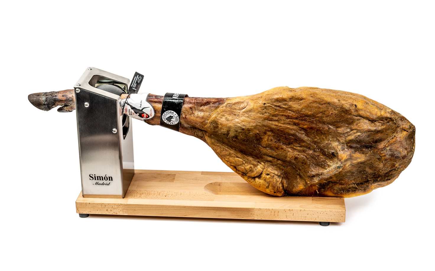 Simón folding articulated stainless ham holder